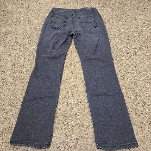 Lee Regular Fit Straight Leg Mid-Rise Gray Jeans Womens Size 10M - Picture 2 of 5